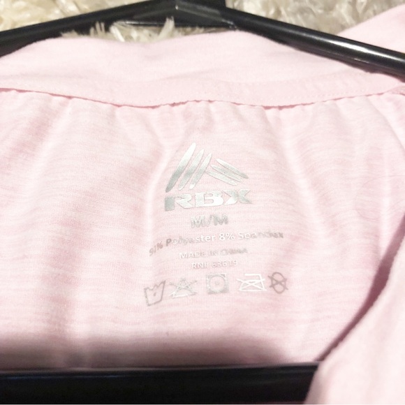 RBX Long-Sleeve Athletic Top in Light Pink, Size Medium - Picture 4 of 8